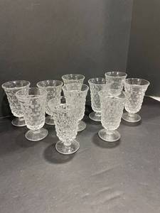 lot 2007 image: American Fostoria pedestal tea glasses