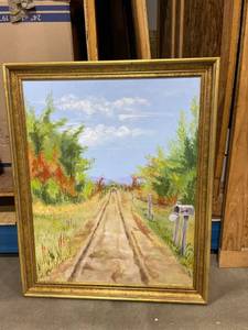 lot 2031 image: Framed painting 34 x 27 in