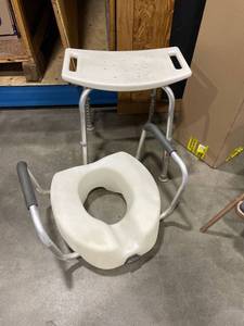 lot 2044 image: Shower chair and toilet riser