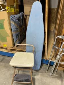 lot 2046 image: Vintage Cosco stool with ironing board