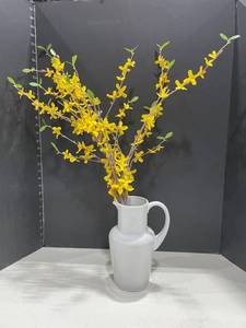 lot 3009 image: Pitcher with artificial flowers