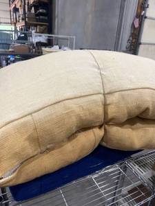 lot 3046 image: Cushions one is burlap