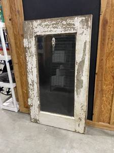 lot 3110 image: Antique framed window 54 x 32 in
