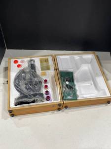 lot 4029 image: Microscope kit with wooden box