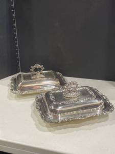 lot 4043 image: Silverplated covered dishes