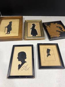 lot 4078 image: Framed silhouette wall decor
