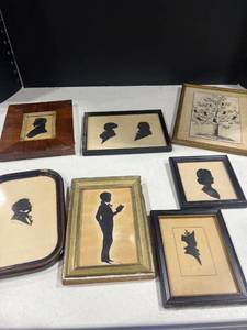 lot 4079 image: Framed silhouette wall decor