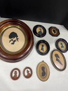 lot 4080 image: Framed silhouette wall decor and more