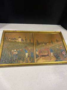 lot 4083 image: Framed wall decor 12x20