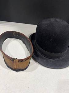 lot 4085 image: John Stetson co. felt derby bowler hat needs repaired