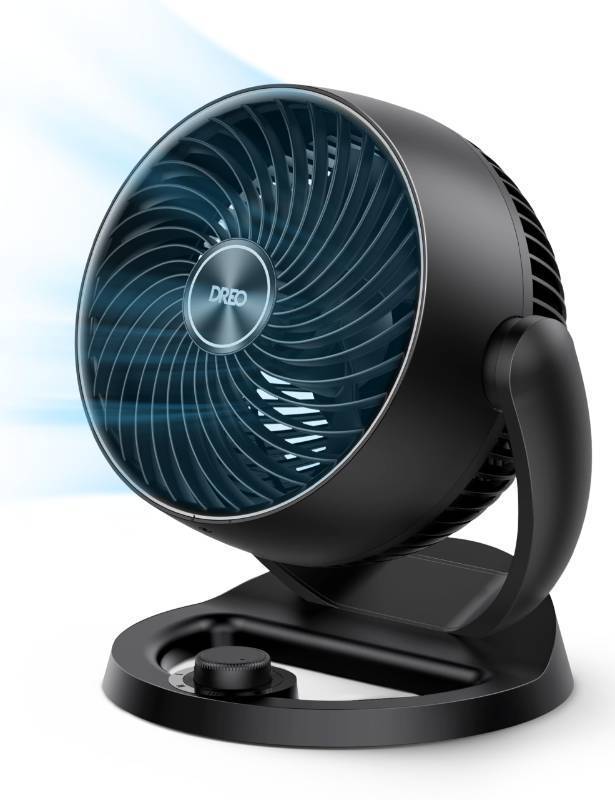 lot 11224 image: Dreo Fan for Bedroom, 12 Inches, 70ft Powerful Airflow, 28db Quiet Table Air Circulator Fans for Whole Room, 120° Adjustable Tilt, 3 Speeds, Desktop Fan for Home, Office, Kitchen