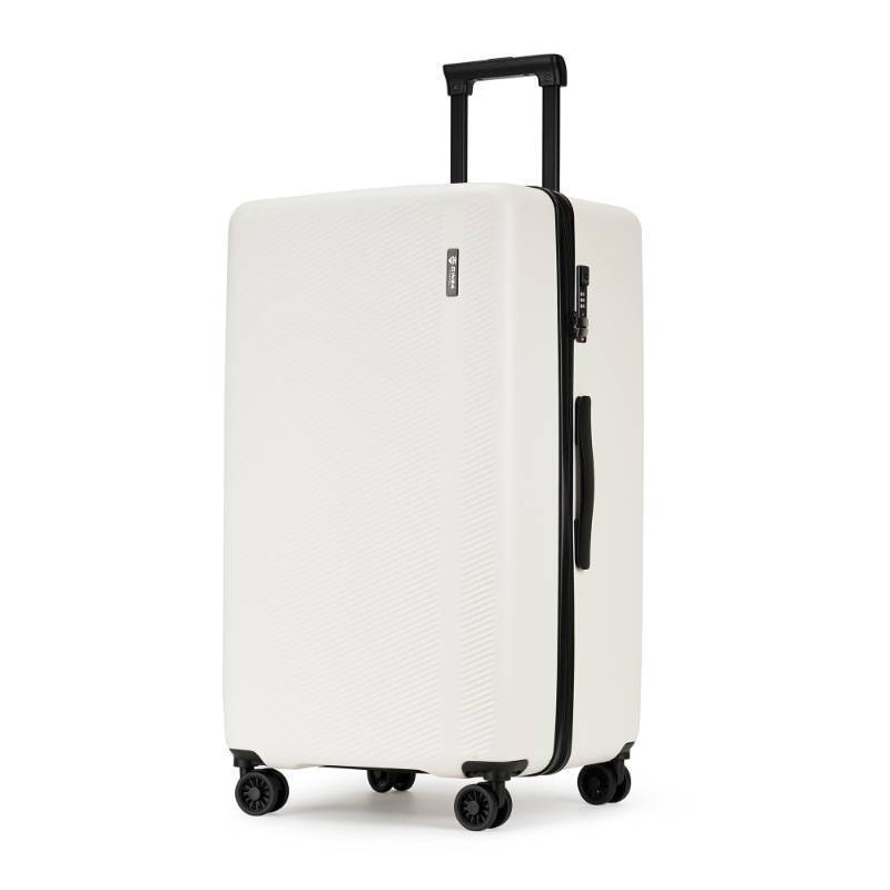lot 11225 image: GinzaTravel Hardside 26 inch Large Trunk Luggage with Spinner Wheels,Lightweight Suitcase with TSA Lock,7030 Split Opening,White