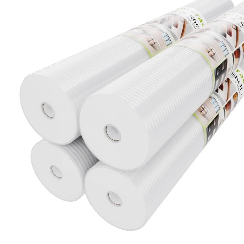 lot 11232 image: Amyracel Shelf Liner, 4-Rolls 17.5 Inches x 10FT Non-Slip Cabubet Liner, Washable Oil-Proof for Kitchen Cabinet, Shelves, Refrigerator, Storage, Non Adhesive Drawers