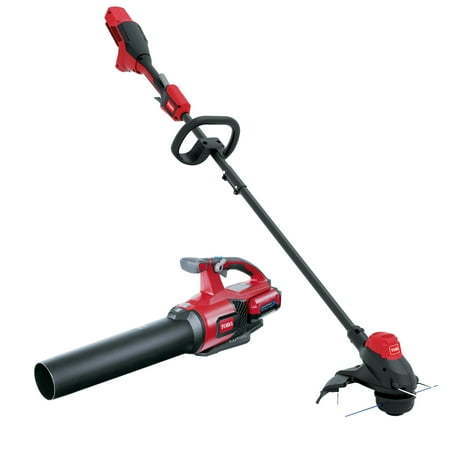 lot 11262 image: Toro Flex-Force 60V Max 2-Tool Combo Kit Leaf Blower & 13 String Trimmer - Retail $346