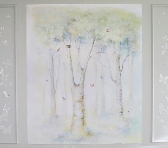 lot 35 image: Pottery Barn Kids Monique Lhullier Ethereal Mural