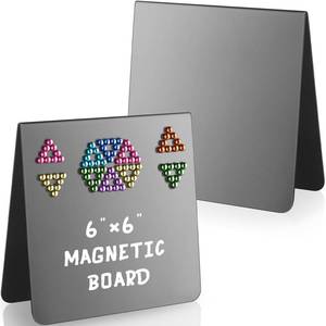 lot 6306 image: Gersoniel Magnet Display Stand Balls Magnetic Display Board Black Metal Magnet Board Stand Desk Easel Board for Bulletin Table Top Beads Balls for Showing Off (Magnetic Beads Not Included) (2 Pack)