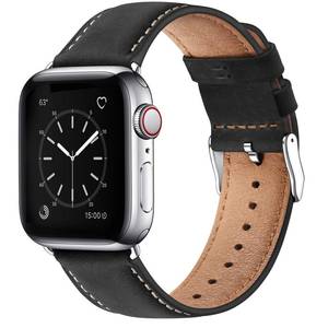 lot 6308 image: SUNFWR Leather Bands Compatible with Apple Watch Band 42mm(Series 3 2 1) 44mm 45mm 46mm 49mm for Men Women, Top Grain Genuine Leather Replacement Strap for iWatch Ultra 2, Ultra, SE2, SE, Series 10 9 8 7 6 5 4 3 2 1