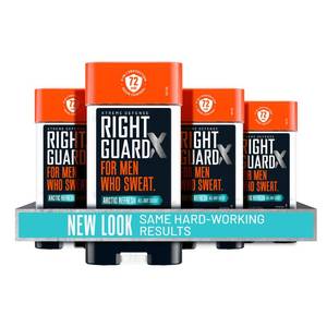 lot 6314 image: Right Guard Xtreme Defense Antiperspirant & Deodorant Gel  5-in-1 Protection For Men  Blocks Sweat 2X Longer  72-Hour Odor Control  Arctic Refresh Scent, 4 oz. (4 count)