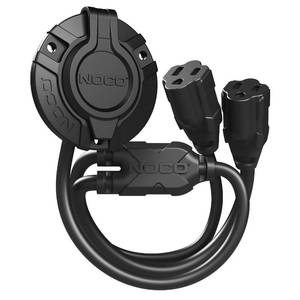 lot 6319 image: NOCO GCP2 15A AC Port Plug, 125V Power Inlet Socket, and Waterproof Electrical Outlet Receptacle Box with Dual 18-Inch Integrated Outdoor Extension Cords