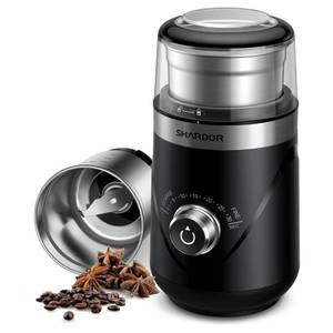 lot 6323 image: SHARDOR Upgraded Adjustable Coffee Grinder Electric, HerbSpice, Espresso with 1 Removable Stainless Steel Bowl, Black
