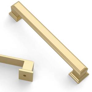 lot 6326 image: Asidrama 10 Pack 5 Inch(128mm) Brushed Gold Kitchen Cabinet Handles Gold Cabinet Pulls Kitchen Cabinet Hardware for Cupboard Drawer Pulls