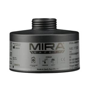 lot 6329 image: MIRA SAFETY M Gas Mask Filter - Certified CBRN Filter for Full Face Respirator Mask, 40 mm NATO Gas Mask Filter, Longest 20 Year Shelf Life, Vacuum Sealed NBC Filters, Compatible with Mira Gas Mask - Retail $77.1