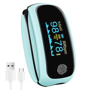 lot 6335 image: Rechargeable Fingertip Pulse Oximeter - Blood Oxygen Saturation Monitor for Home, Outdoor Sports, Wide Use (Blue)
