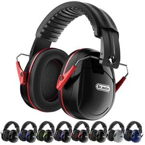 lot 6338 image: Dr.meter Ear Protection Ear Muffs, 31dB Noise Reduction Safety Earmuffs with Adjustable Headband for Adults Kids Autism Sensory Hearing Protection, Earmuff for Range Mowing, Hunting, Monster Jam