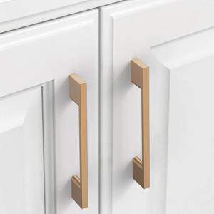 lot 6355 image: A9BUILD 10 Pack Champagne Bronze Cabinet Pulls 5 Inch Cabinets Handles Kitchen Cabinet Hardware Handle for Champagne Dresser Pulls