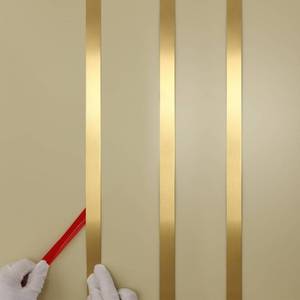 lot 6371 image: Gold Metalized Brushed Finish Molding Trim, Peel and Stick Strip for Mirror Frame, Wall, Fireplace and Home DIY Decoration (32.8 ft x 1.6 inch)