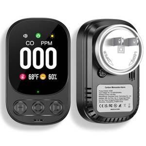 lot 6377 image: Lunarlipes Carbon Monoxide Detector Plug in Wall, 3-in-1 CO Level Monitor Alarm with TempHumidity Sensor, Portable Carbon Monoxide Detectors Easy to Read & Install, for HomeHotelRV (Black-1Pack)