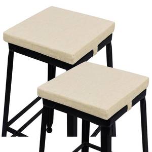 lot 6381 image: baibu 12 Inches Square Seat Cushion Set of 2, Non-Slip Bar Stool Cushion Square Seat Cushion with Machine Washable Cover - Only Cushions,Beige (12 (30cm))