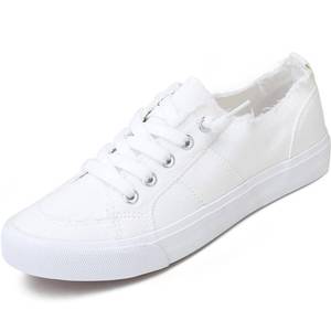 lot 9273 image: Obtaom Womens Play Fashion Sneaker White Color Washed and Leopard Canvas Slip on Shoes (White Washed US7)