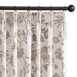 lot 9286 image: jinchan Pinch Pleated Curtains 100% Blackout Floral Curtains for Bedroom Printed Flower Black Out Drapes, 96 Inches Long Curtain, Back Tab Taupe Window Curtain Drapes with Hooks Set 2 Panels