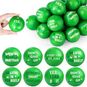 lot 9288 image: Aneco 48 Pieces Mental Health Awareness Stress Balls Mini Motivational Foam Toys Bulk Encouraging Mental Health Gifts Anxiety Stress Relief Toys for Fundraiser Gifts Supporting Minds