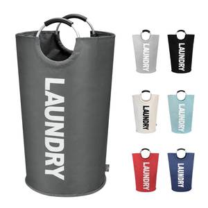 lot 10069 image: DOKEHOM 90L Large Laundry Basket, Collapsible Laundry Bag, Freestanding Tall Clothes Hamper, Foldable Washing Bin (Dark Grey)