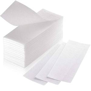 lot 10076 image: 150 Wax Strips - Non Woven Fleece Stripes For Warm Wax And Sugar Paste - Skin-friendly And Tear-resistant Hair Removal For Any Type Of Depilation On The Leg, Chest, Back, Intimate Area And Face PA