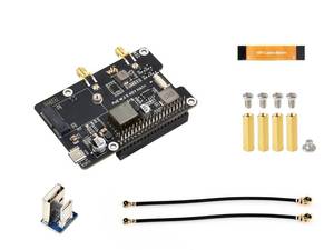 lot 10092 image: waveshare PCIe to M.2 E Key Adapter with PoE HAT for Raspberry Pi 5,Compatible with NGFF (M.2 E Key) Wireless NIC,Suitable for AE Key and E Key