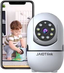 lot 10098 image: JAIOTlink Indoor Security Camera Wireless, 1080P BabyPet Camera with Phone APP, 5G&2.4G WiFi Cameras for Home Security Night Vision,Motion Detection and Tracking,2 Way Audio,Compatible with Alexa