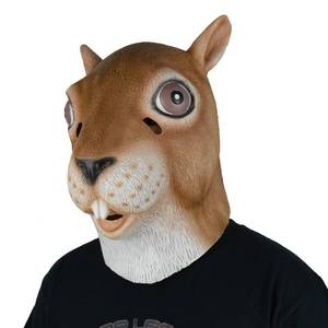 lot 10102 image: LarpGears Latex Squirrel Mask Full Head Animal Mask