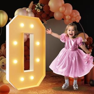 lot 1119 image: imprsv 3FT Block Marquee Letters, Marquee Light Up Letters for Birthday Baby Shower Party Backdrop Decor, Large Light Up Letters for Wedding Decorations Engagement Party Decorations, Letter O