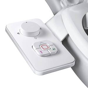 lot 1932 image: Bidet Attachment - SAMODRA Non-Electric Cold Water Bidet Toilet Seat Attachment with Pressure Controls,Retractable Self-Cleaning Dual Nozzles for Frontal & Rear Wash - White