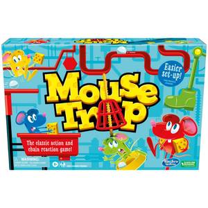 lot 1938 image: Hasbro Gaming Mouse Trap Kids Board Game, Family Board Games for Kids, Easier Set-Up Than Previous Versions, Kids Games for 2-4 Players, Kids Gifts, Ages 6 and Up