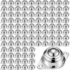 lot 1941 image: Blulu 58 Inch Roller Ball Transfer Bearing Carbon Steel Round Ball Transfer Unit Casters for Conveyor Roller Stand Transmission System Furniture(100 Pcs)