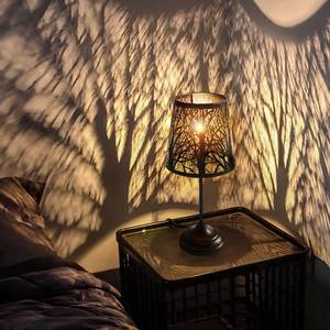 lot 1949 image: Table Lamp with Dimmer, 3 Levels Dimmable Touch Switch, Black Shadow Table Lamp, Cool Night Light for Kids, Bedroom Nightstands Lamp, Lamp for Living Room End Tables