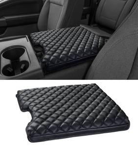 lot 1953 image: Sinvanho Thickened Center Console Armrest Cover for Ford F150 F250 F350 F450 2015-2024 Accessories, PU Leather Middle Console Protective Cover, Arm Rest Box Lid Cushion, Only with 402040 Jump Seat
