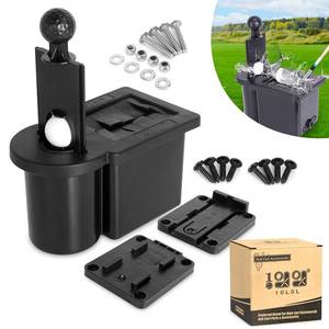 lot 1962 image: A 10L0L Golf Cart Ball Washer and Club Head Cleaner Kit Universal for Yamaha, EZGO, Club Car, Star EV, with Detachable Bracket- Black