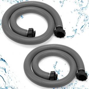 lot 1997 image: Frienda 2 Pack 1.5 inch Diameter Pool Pump Replacement Hose 63 inch Long Pool Replacement Hoses Above Ground Swimming Pool Hose Accessory for Filter Pumps Saltwater Systems Sand Filter (Gray Hose)