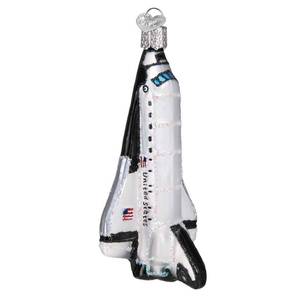 lot 2060 image: Old World Christmas Space Shuttle Glass Blown Ornaments for Christmas Tree