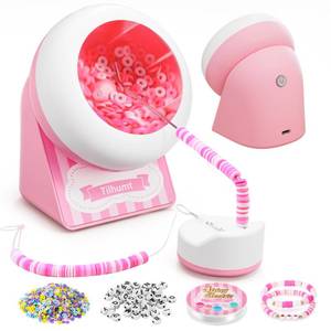 lot 2062 image: Bead Spinner, Tilhumt Cordless Bead Spinner with 2040Pcs Beads Rechargeable Electric Clay Bead Spinners for Jewelry Making DIY Bracelet Maker for Girls Friendship Bracelets Necklace Gift